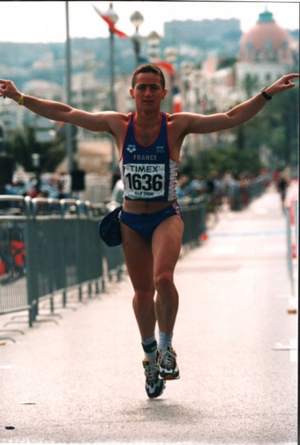 Seb at The World Triathlon Championships in 2000